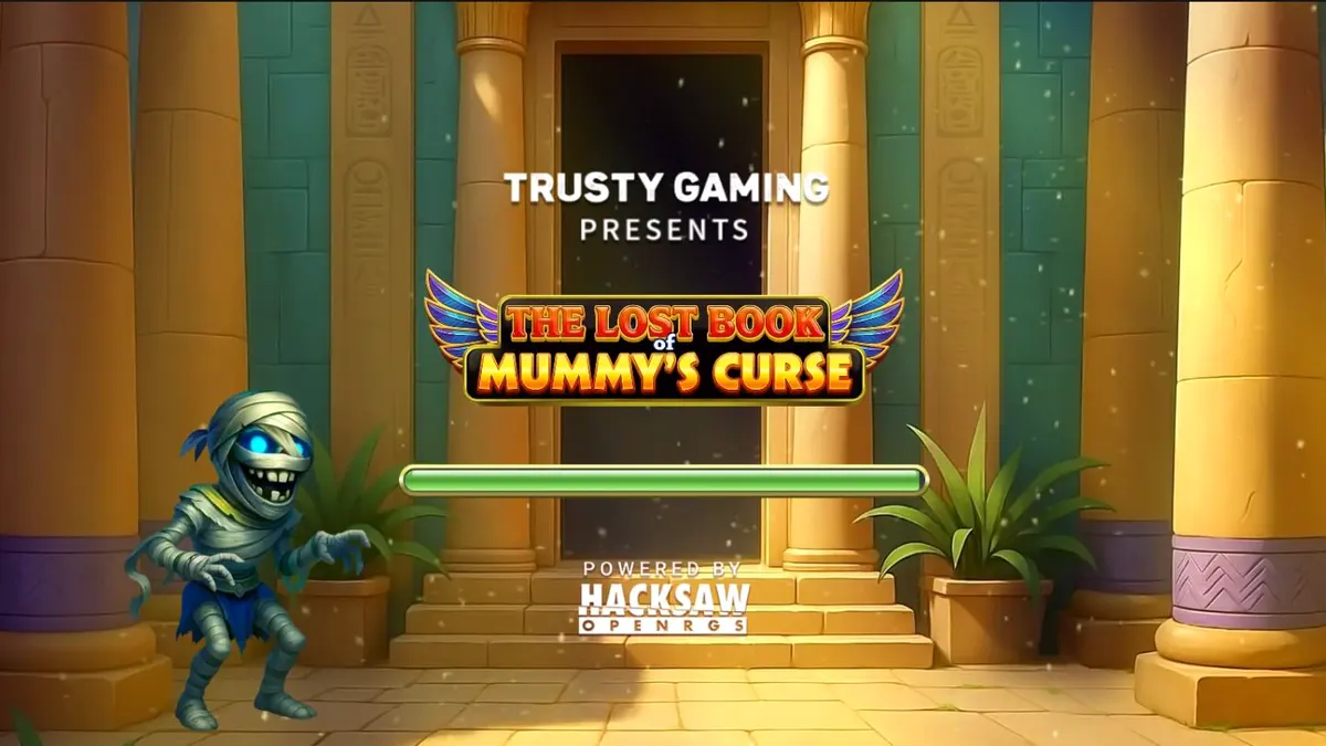 The Lost Book of Mummy’s Curse slot machine interface featuring Egyptian theme
