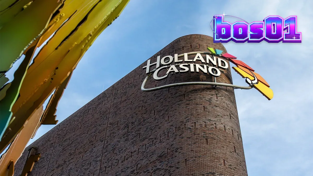 Pemandangan kasino daring dengan elemen permainan slot yang modern